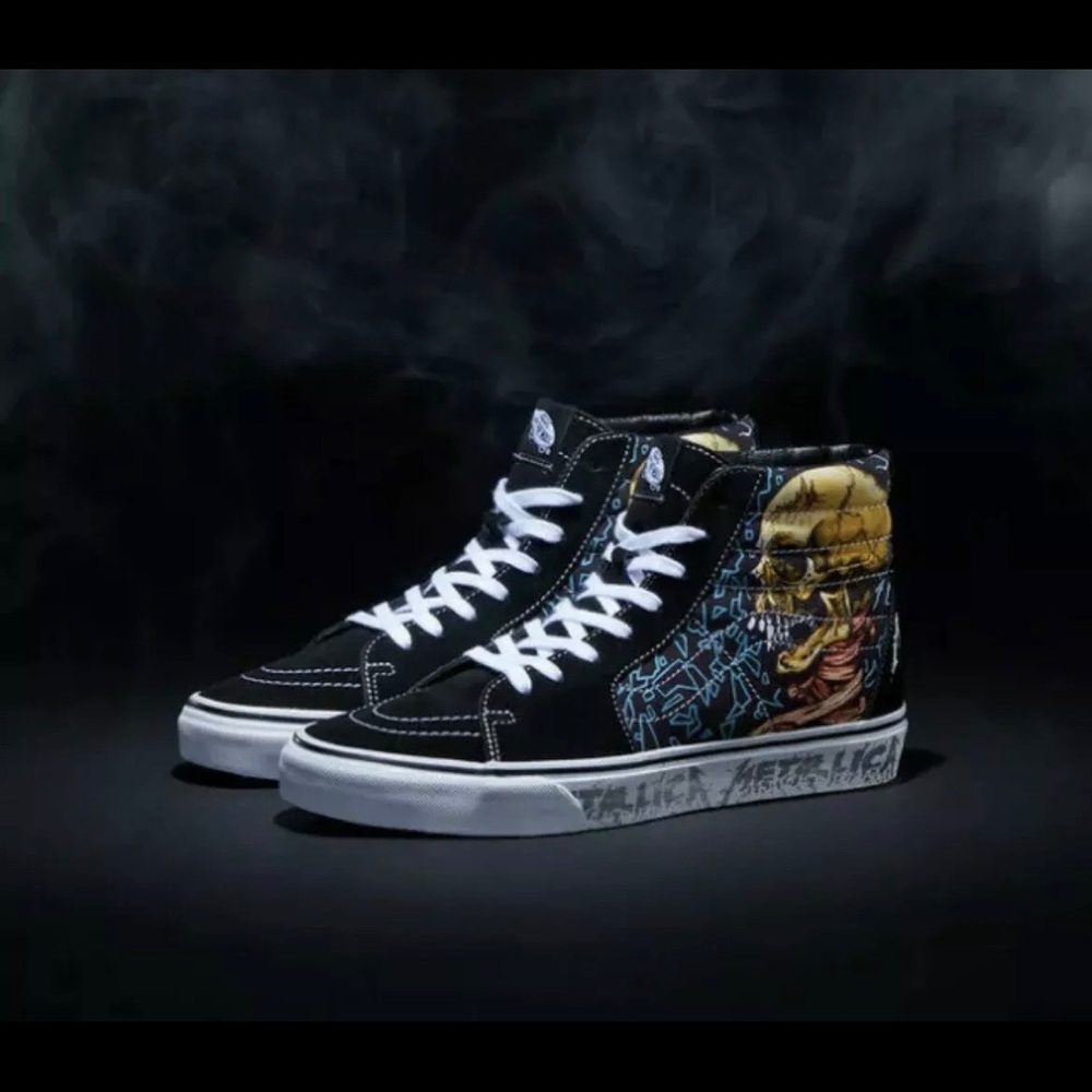 Super Rare Vans x Metallica Sad But True Sk8 Hi Sneakers